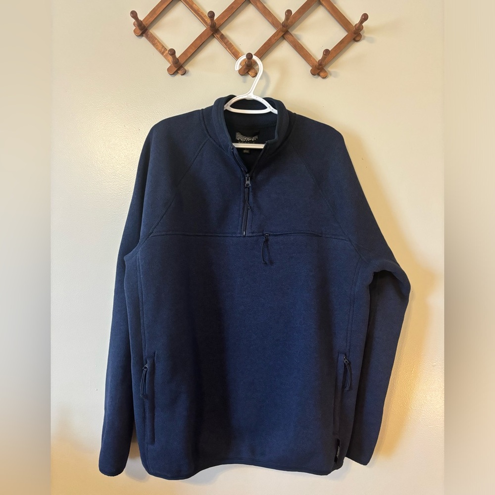 J. Crew Nordic 1/4 zip pullover in Polartec sweater fleece - Size L - Navy